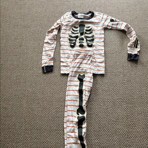 Hanna Andersson Black and Orange Striped Pajama Top